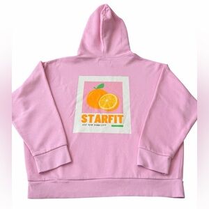 Starfit Citrus Squeeze Pink Women's Hooded Sweatshirt Size XL